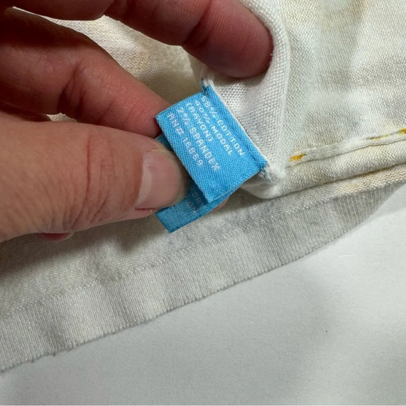 J McLaughlin Chain Print Sweater 3/4 Sleeve Stretch Cotton - Picture 3 of 6